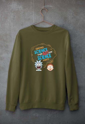 Rick and Morty Unisex Sweatshirt for Men/Women-Olive Green-Ektarfa.online