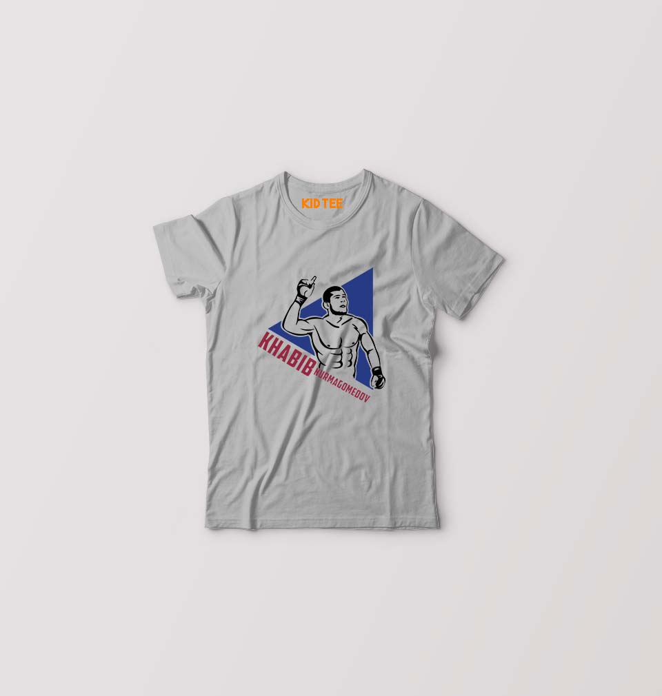 Khabib Nurmagomedov Kids T-Shirt for Boy/Girl-0-1 Year(20 Inches)-Grey-Ektarfa.online