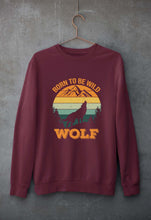 Load image into Gallery viewer, Wolf Unisex Sweatshirt for Men/Women-Maroon-Ektarfa.online
