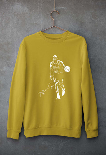 Michael Jordan Unisex Sweatshirt for Men/Women-Mustard Yellow-Ektarfa.online