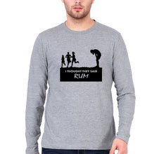 Load image into Gallery viewer, Rum Funny Full Sleeves T-Shirt for Men-Grey Melange-Ektarfa.online
