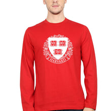 Load image into Gallery viewer, Harvard Full Sleeves T-Shirt for Men-S(38 Inches)-Red-Ektarfa.online
