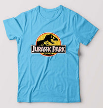 Load image into Gallery viewer, Jurassic Park T-Shirt for Men-S(38 Inches)-Light Blue-Ektarfa.online
