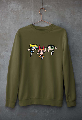 Powerpuff Girls Unisex Sweatshirt for Men/Women-Olive Green-Ektarfa.online