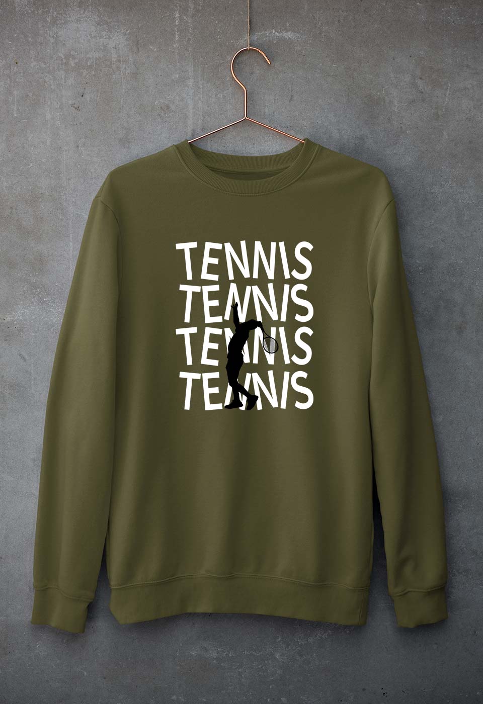 Tennis Unisex Sweatshirt for Men/Women-Olive Green-Ektarfa.online