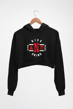 Load image into Gallery viewer, Rise &amp; Grind Gym Crop HOODIE FOR WOMEN-Black-Ektarfa.online
