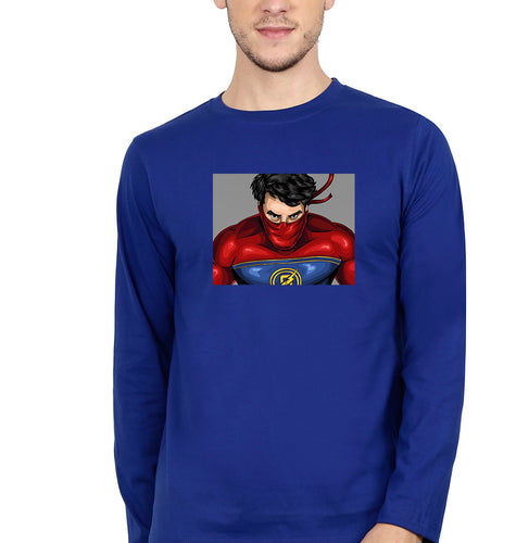 Minnal Murali Full Sleeves T-Shirt for Men-Royal Blue-Ektarfa.online