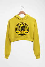 Load image into Gallery viewer, Royal Enfield Crop HOODIE FOR WOMEN-Mustard Yellow-Ektarfa.online
