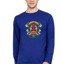 Load image into Gallery viewer, Weed Joint Stoned Full Sleeves T-Shirt for Men-S(38 Inches)-Royal Blue-Ektarfa.online
