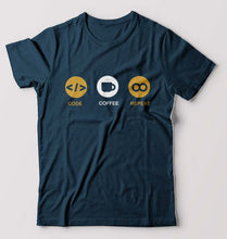Load image into Gallery viewer, Coder T-Shirt for Men-Petrol Blue-Ektarfa.online
