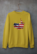 Load image into Gallery viewer, USA America Unisex Sweatshirt for Men/Women-S(40 Inches)-Mustard Yellow-Ektarfa.online
