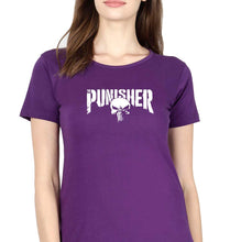 Load image into Gallery viewer, Punisher T-Shirt for Women-XS(32 Inches)-Purple-Ektarfa.online
