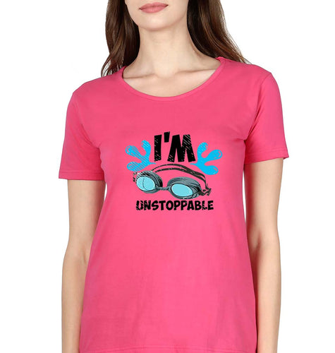 Swimming T-Shirt for Women-Pink-Ektarfa.online