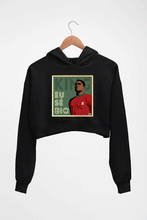Load image into Gallery viewer, Eusébio Crop HOODIE FOR WOMEN-Black-Ektarfa.online
