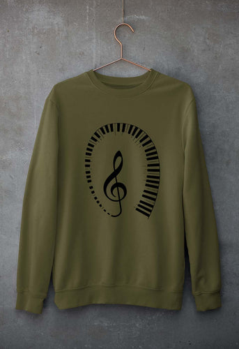 Piano Unisex Sweatshirt for Men/Women-Olive Green-Ektarfa.online
