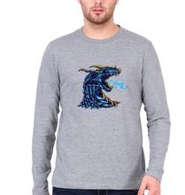 Load image into Gallery viewer, Dragon Full Sleeves T-Shirt for Men-S(38 Inches)-Grey Melange-Ektarfa.online
