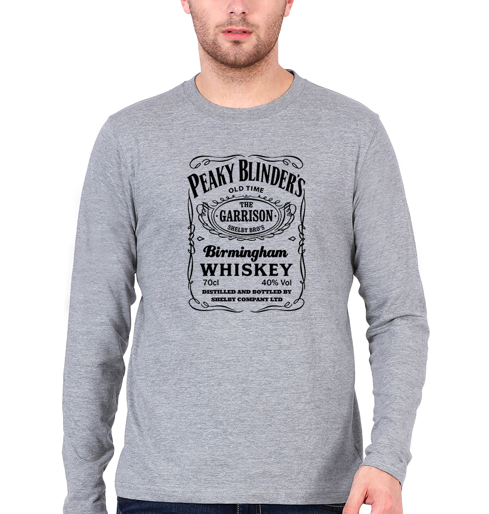 Peaky Blinders Full Sleeves T-Shirt for Men-Grey Melange-Ektarfa.online