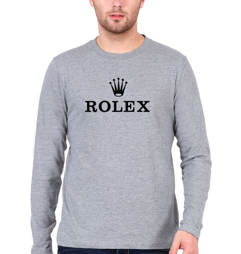 Rolex Full Sleeves T-Shirt for Men-Grey Melange-Ektarfa.online