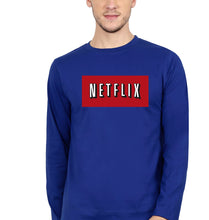 Load image into Gallery viewer, Netflix Full Sleeves T-Shirt for Men-Royal Blue-Ektarfa.online
