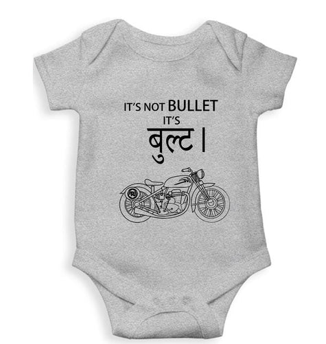 Royal Enfield Bullet Kids Romper For Baby Boy/Girl-Grey-Ektarfa.online