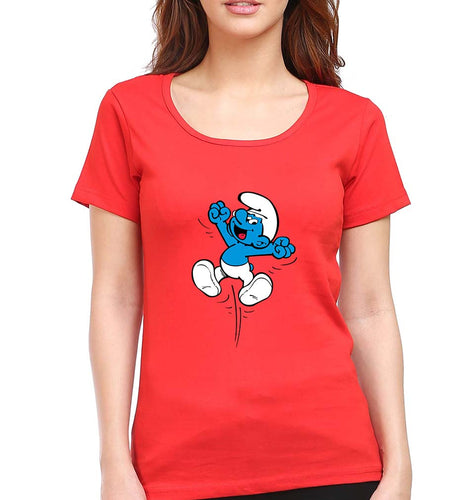 The Smurfs T-Shirt for Women-Red-Ektarfa.online