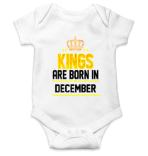 Load image into Gallery viewer, Kings Are Born In December Kids Romper For Baby Boy/Girl-0-5 Months(18 Inches)-White-Ektarfa.online
