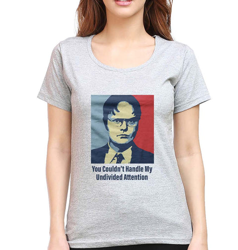 Dwight Schrute T-Shirt for Women-Grey Melange-Ektarfa.online