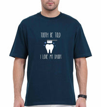 Load image into Gallery viewer, Love Daddy Oversized T-Shirt for Men-Petrol Blue-Ektarfa.online
