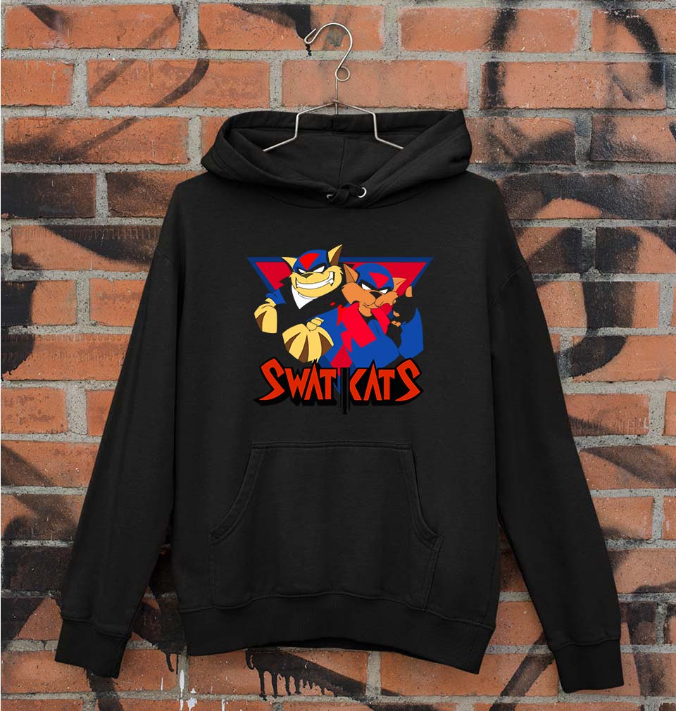 Swat Kats Unisex Hoodie for Men/Women-S(40 Inches)-Black-Ektarfa.online