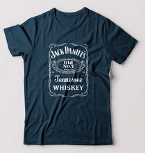 Load image into Gallery viewer, Jack Daniels T-Shirt for Men-S(38 Inches)-Petrol Blue-Ektarfa.online
