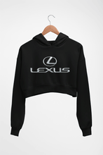 Load image into Gallery viewer, Lexus Crop HOODIE FOR WOMEN-Black-Ektarfa.online
