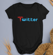 Load image into Gallery viewer, Elon Musk Twitter x Tesla Kids Romper For Baby Boy/Girl-Black-Ektarfa.online
