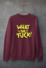 Load image into Gallery viewer, What The Fuck Unisex Sweatshirt for Men/Women-S(40 Inches)-Maroon-Ektarfa.online
