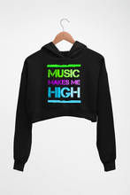Load image into Gallery viewer, Music Crop HOODIE FOR WOMEN-Black-Ektarfa.online
