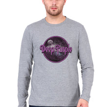 Load image into Gallery viewer, Deep Purple Full Sleeves T-Shirt for Men-Grey Melange-Ektarfa.online
