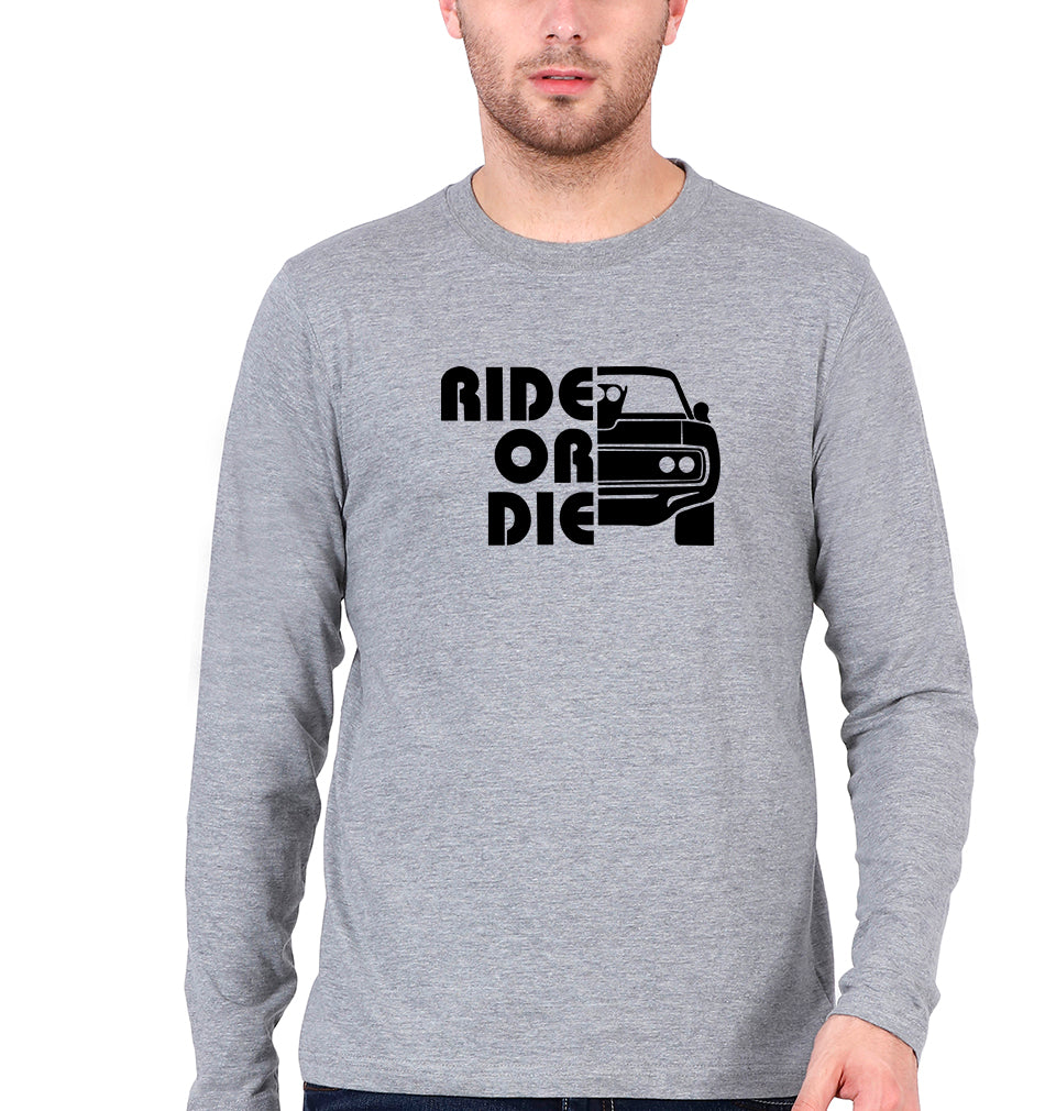 Fast & Furious Ride or Die Full Sleeves T-Shirt for Men-Grey Melange-Ektarfa.online