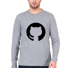 Load image into Gallery viewer, GitHub Full Sleeves T-Shirt for Men-Grey Melange-Ektarfa.online
