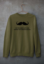 Load image into Gallery viewer, Mustache Unisex Sweatshirt for Men/Women-S(40 Inches)-Olive Green-Ektarfa.online
