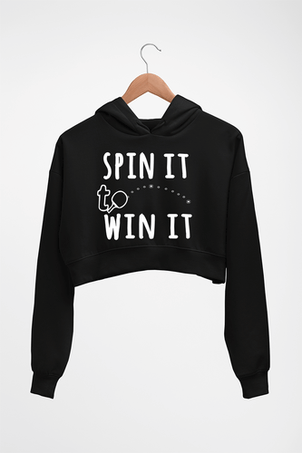 Table Tennie (TT) Crop HOODIE FOR WOMEN-Black-Ektarfa.online