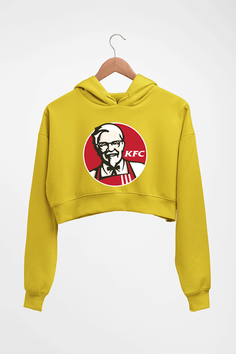 KFC Crop HOODIE FOR WOMEN-Mustard Yellow-Ektarfa.online