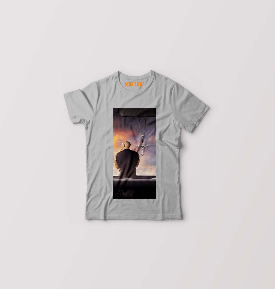 Fast X Vin Diesel Kids T-Shirt for Boy/Girl-Grey-Ektarfa.online
