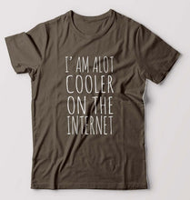 Load image into Gallery viewer, Internet T-Shirt for Men-Olive Green-Ektarfa.online
