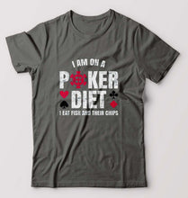 Load image into Gallery viewer, Poker T-Shirt for Men-S(38 Inches)-Charcoal-Ektarfa.online
