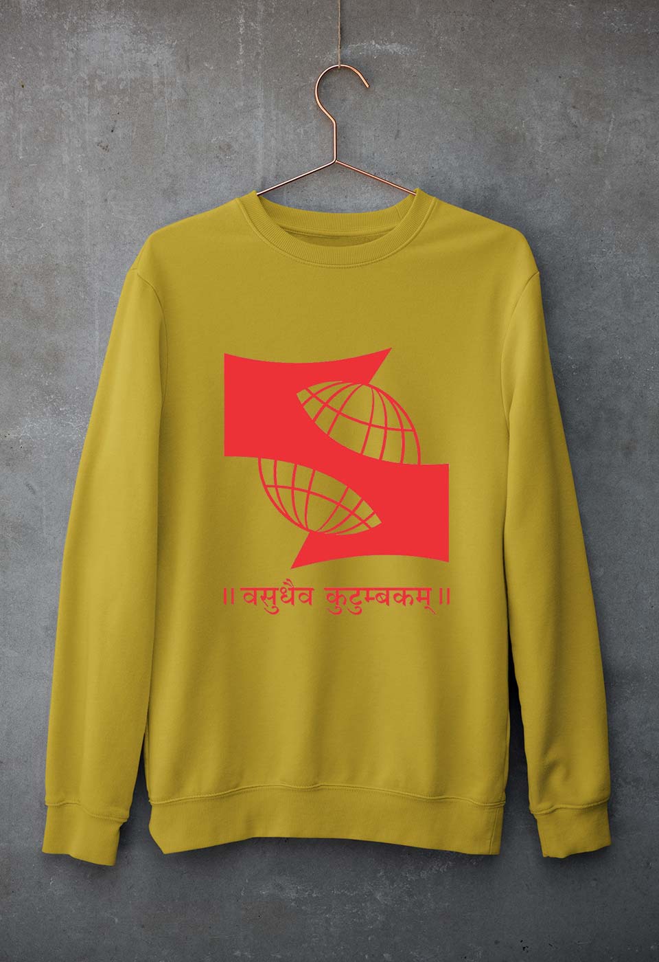 Symbiosis Unisex Sweatshirt for Men/Women-Mustard Yellow-Ektarfa.online