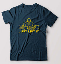 Load image into Gallery viewer, Gym Lift T-Shirt for Men-S(38 Inches)-Petrol Blue-Ektarfa.online
