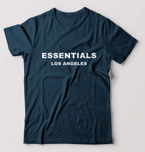 Essentials T-Shirt for Men-S(38 Inches)-Petrol Blue-Ektarfa.online