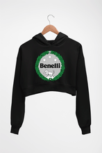 Load image into Gallery viewer, Benelli Crop HOODIE FOR WOMEN-Black-Ektarfa.online
