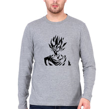 Load image into Gallery viewer, Anime Goku Full Sleeves T-Shirt for Men-Grey Melange-Ektarfa.online
