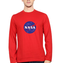 Load image into Gallery viewer, Nasa Full Sleeves T-Shirt for Men-Red-Ektarfa.online
