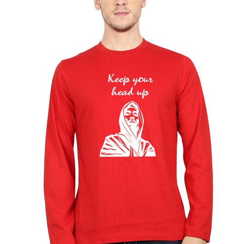 Tupac Shakur Full Sleeves T-Shirt for Men-Red-Ektarfa.online